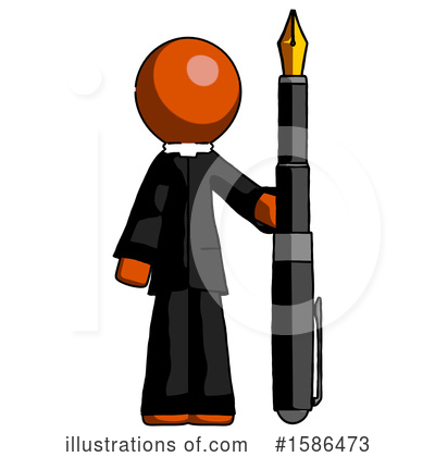 Royalty-Free (RF) Orange Design Mascot Clipart Illustration by Leo Blanchette - Stock Sample #1586473