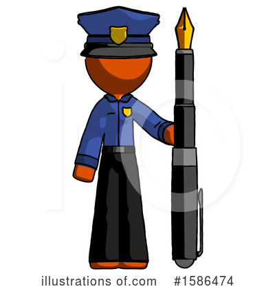 Royalty-Free (RF) Orange Design Mascot Clipart Illustration by Leo Blanchette - Stock Sample #1586474