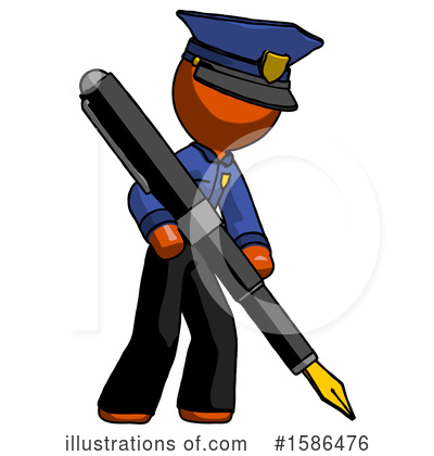 Royalty-Free (RF) Orange Design Mascot Clipart Illustration by Leo Blanchette - Stock Sample #1586476
