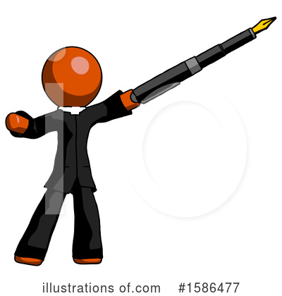 Royalty-Free (RF) Orange Design Mascot Clipart Illustration by Leo Blanchette - Stock Sample #1586477
