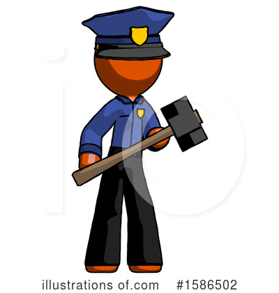 Royalty-Free (RF) Orange Design Mascot Clipart Illustration by Leo Blanchette - Stock Sample #1586502