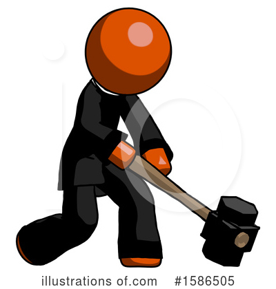 Royalty-Free (RF) Orange Design Mascot Clipart Illustration by Leo Blanchette - Stock Sample #1586505