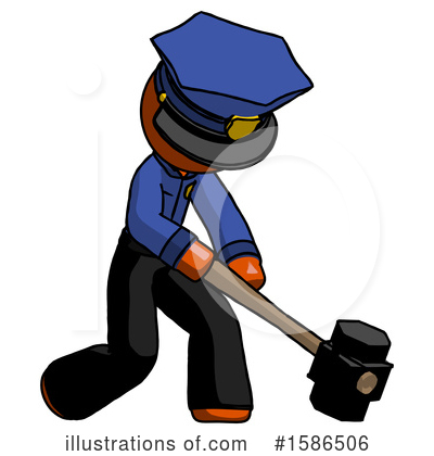 Royalty-Free (RF) Orange Design Mascot Clipart Illustration by Leo Blanchette - Stock Sample #1586506