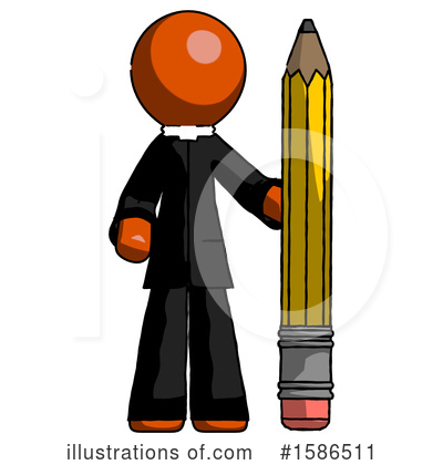 Royalty-Free (RF) Orange Design Mascot Clipart Illustration by Leo Blanchette - Stock Sample #1586511