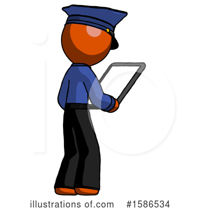 Royalty-Free (RF) Orange Design Mascot Clipart Illustration by Leo Blanchette - Stock Sample #1586534