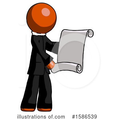 Royalty-Free (RF) Orange Design Mascot Clipart Illustration by Leo Blanchette - Stock Sample #1586539