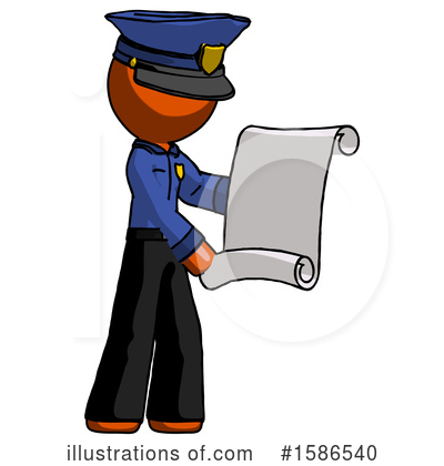 Royalty-Free (RF) Orange Design Mascot Clipart Illustration by Leo Blanchette - Stock Sample #1586540