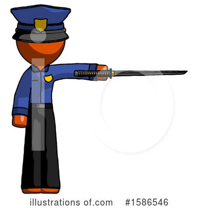 Royalty-Free (RF) Orange Design Mascot Clipart Illustration by Leo Blanchette - Stock Sample #1586546