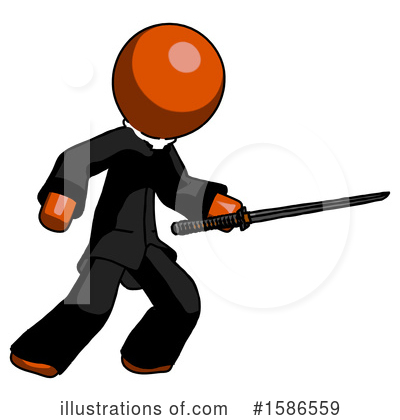 Royalty-Free (RF) Orange Design Mascot Clipart Illustration by Leo Blanchette - Stock Sample #1586559