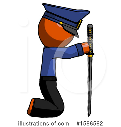 Royalty-Free (RF) Orange Design Mascot Clipart Illustration by Leo Blanchette - Stock Sample #1586562