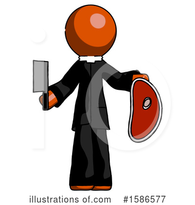 Royalty-Free (RF) Orange Design Mascot Clipart Illustration by Leo Blanchette - Stock Sample #1586577