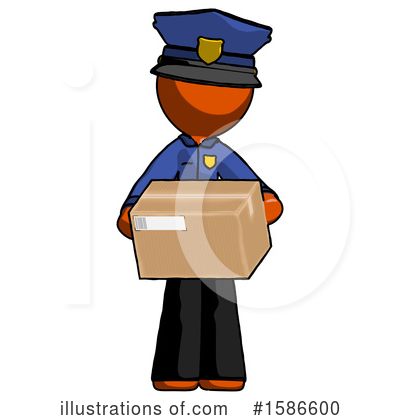 Royalty-Free (RF) Orange Design Mascot Clipart Illustration by Leo Blanchette - Stock Sample #1586600