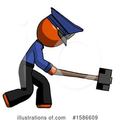 Royalty-Free (RF) Orange Design Mascot Clipart Illustration by Leo Blanchette - Stock Sample #1586609