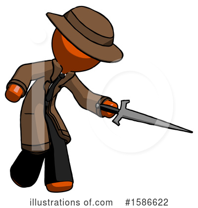Royalty-Free (RF) Orange Design Mascot Clipart Illustration by Leo Blanchette - Stock Sample #1586622