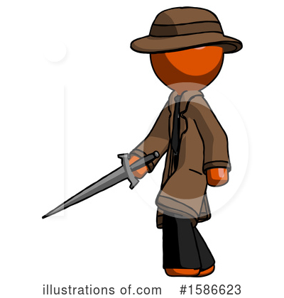 Royalty-Free (RF) Orange Design Mascot Clipart Illustration by Leo Blanchette - Stock Sample #1586623
