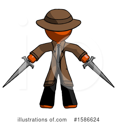 Royalty-Free (RF) Orange Design Mascot Clipart Illustration by Leo Blanchette - Stock Sample #1586624