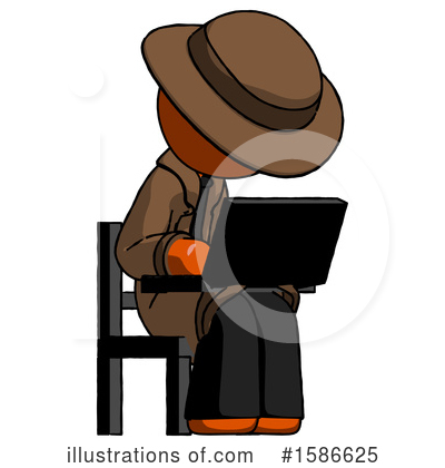 Royalty-Free (RF) Orange Design Mascot Clipart Illustration by Leo Blanchette - Stock Sample #1586625