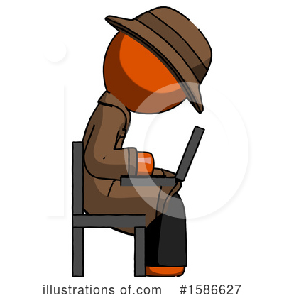 Royalty-Free (RF) Orange Design Mascot Clipart Illustration by Leo Blanchette - Stock Sample #1586627
