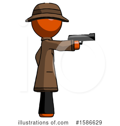 Royalty-Free (RF) Orange Design Mascot Clipart Illustration by Leo Blanchette - Stock Sample #1586629