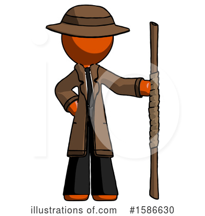 Royalty-Free (RF) Orange Design Mascot Clipart Illustration by Leo Blanchette - Stock Sample #1586630