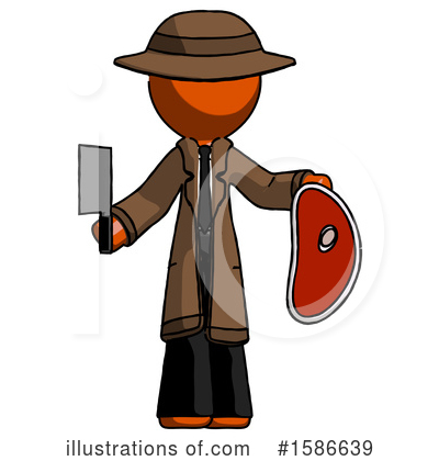 Royalty-Free (RF) Orange Design Mascot Clipart Illustration by Leo Blanchette - Stock Sample #1586639