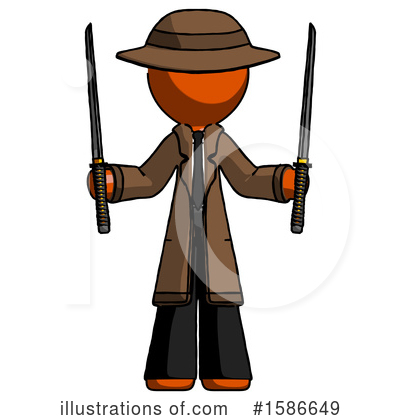 Royalty-Free (RF) Orange Design Mascot Clipart Illustration by Leo Blanchette - Stock Sample #1586649