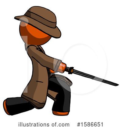 Royalty-Free (RF) Orange Design Mascot Clipart Illustration by Leo Blanchette - Stock Sample #1586651