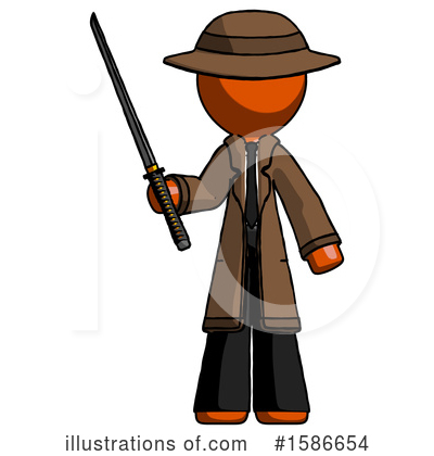 Royalty-Free (RF) Orange Design Mascot Clipart Illustration by Leo Blanchette - Stock Sample #1586654