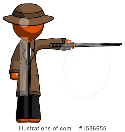 Royalty-Free (RF) Orange Design Mascot Clipart Illustration by Leo Blanchette - Stock Sample #1586655