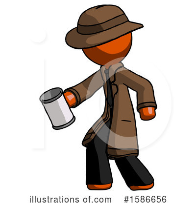 Royalty-Free (RF) Orange Design Mascot Clipart Illustration by Leo Blanchette - Stock Sample #1586656