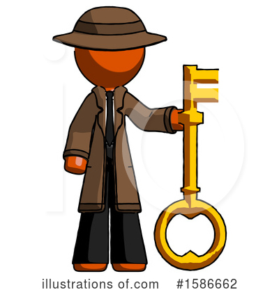 Royalty-Free (RF) Orange Design Mascot Clipart Illustration by Leo Blanchette - Stock Sample #1586662