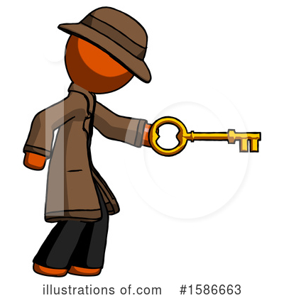 Royalty-Free (RF) Orange Design Mascot Clipart Illustration by Leo Blanchette - Stock Sample #1586663