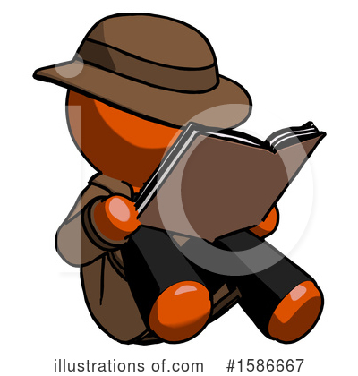 Royalty-Free (RF) Orange Design Mascot Clipart Illustration by Leo Blanchette - Stock Sample #1586667