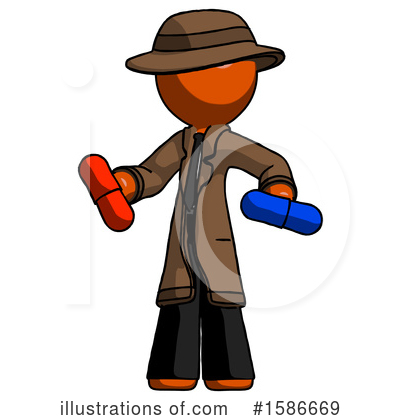 Royalty-Free (RF) Orange Design Mascot Clipart Illustration by Leo Blanchette - Stock Sample #1586669
