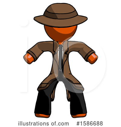 Royalty-Free (RF) Orange Design Mascot Clipart Illustration by Leo Blanchette - Stock Sample #1586688