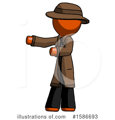 Royalty-Free (RF) Orange Design Mascot Clipart Illustration by Leo Blanchette - Stock Sample #1586693