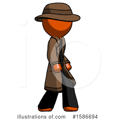 Royalty-Free (RF) Orange Design Mascot Clipart Illustration by Leo Blanchette - Stock Sample #1586694