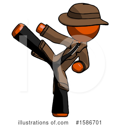 Royalty-Free (RF) Orange Design Mascot Clipart Illustration by Leo Blanchette - Stock Sample #1586701