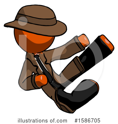Royalty-Free (RF) Orange Design Mascot Clipart Illustration by Leo Blanchette - Stock Sample #1586705