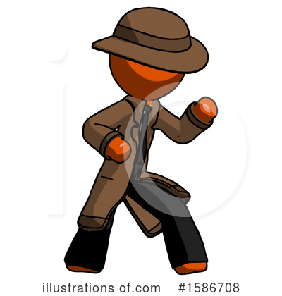 Royalty-Free (RF) Orange Design Mascot Clipart Illustration by Leo Blanchette - Stock Sample #1586708