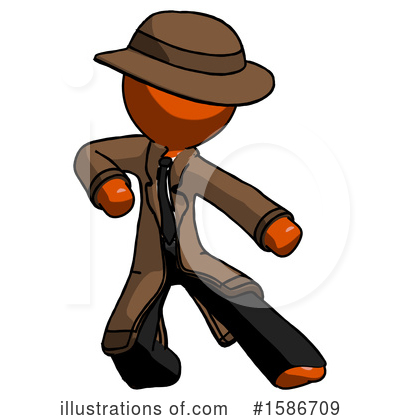 Royalty-Free (RF) Orange Design Mascot Clipart Illustration by Leo Blanchette - Stock Sample #1586709