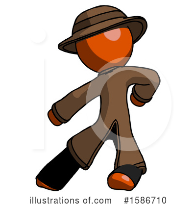 Royalty-Free (RF) Orange Design Mascot Clipart Illustration by Leo Blanchette - Stock Sample #1586710