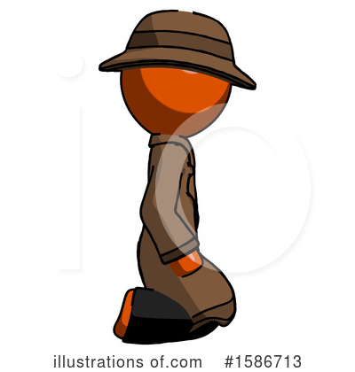 Royalty-Free (RF) Orange Design Mascot Clipart Illustration by Leo Blanchette - Stock Sample #1586713