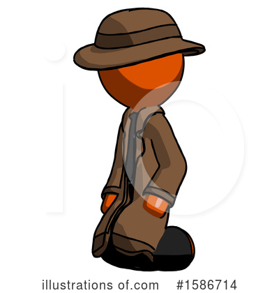 Royalty-Free (RF) Orange Design Mascot Clipart Illustration by Leo Blanchette - Stock Sample #1586714