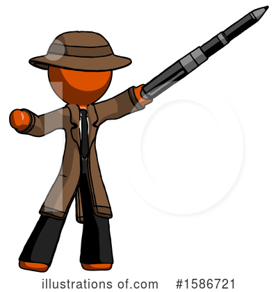 Royalty-Free (RF) Orange Design Mascot Clipart Illustration by Leo Blanchette - Stock Sample #1586721