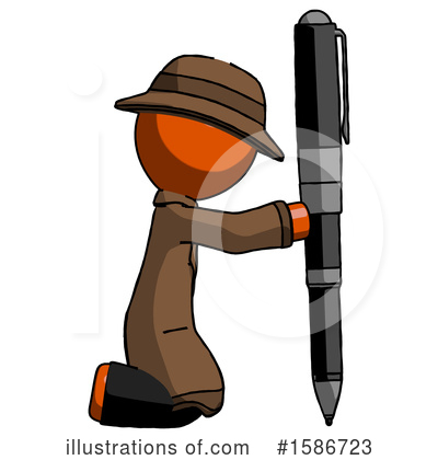 Royalty-Free (RF) Orange Design Mascot Clipart Illustration by Leo Blanchette - Stock Sample #1586723