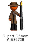 Orange Design Mascot Clipart #1586726 by Leo Blanchette
