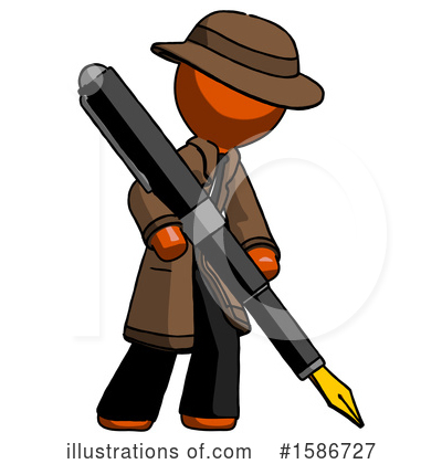 Royalty-Free (RF) Orange Design Mascot Clipart Illustration by Leo Blanchette - Stock Sample #1586727