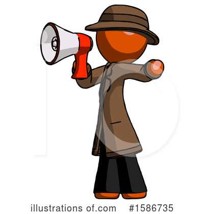Royalty-Free (RF) Orange Design Mascot Clipart Illustration by Leo Blanchette - Stock Sample #1586735