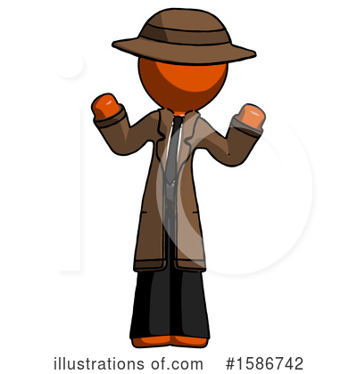 Royalty-Free (RF) Orange Design Mascot Clipart Illustration by Leo Blanchette - Stock Sample #1586742